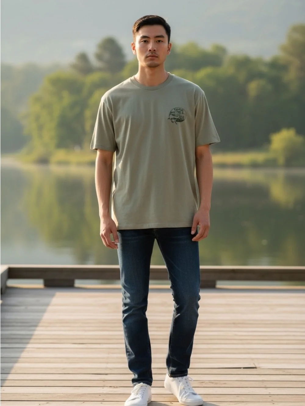 J. Crew Sage Green Crewneck Tee